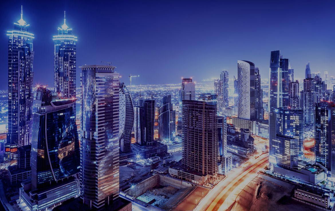 Night Time Ariel View of City Night Time Ariel View of City
